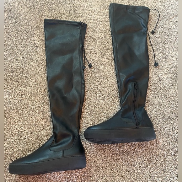 J Slides Petra Leather Over the Knee Boots 6 - Picture 3 of 7